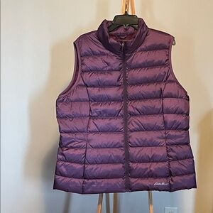 Eddie Bauer Women's Deep Purple Down Puffer Vest xxl